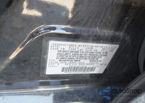 2013 Nissan Sentra Sl z USA, uszkodzony, nr VIN 3N1AB7AP1DL750876